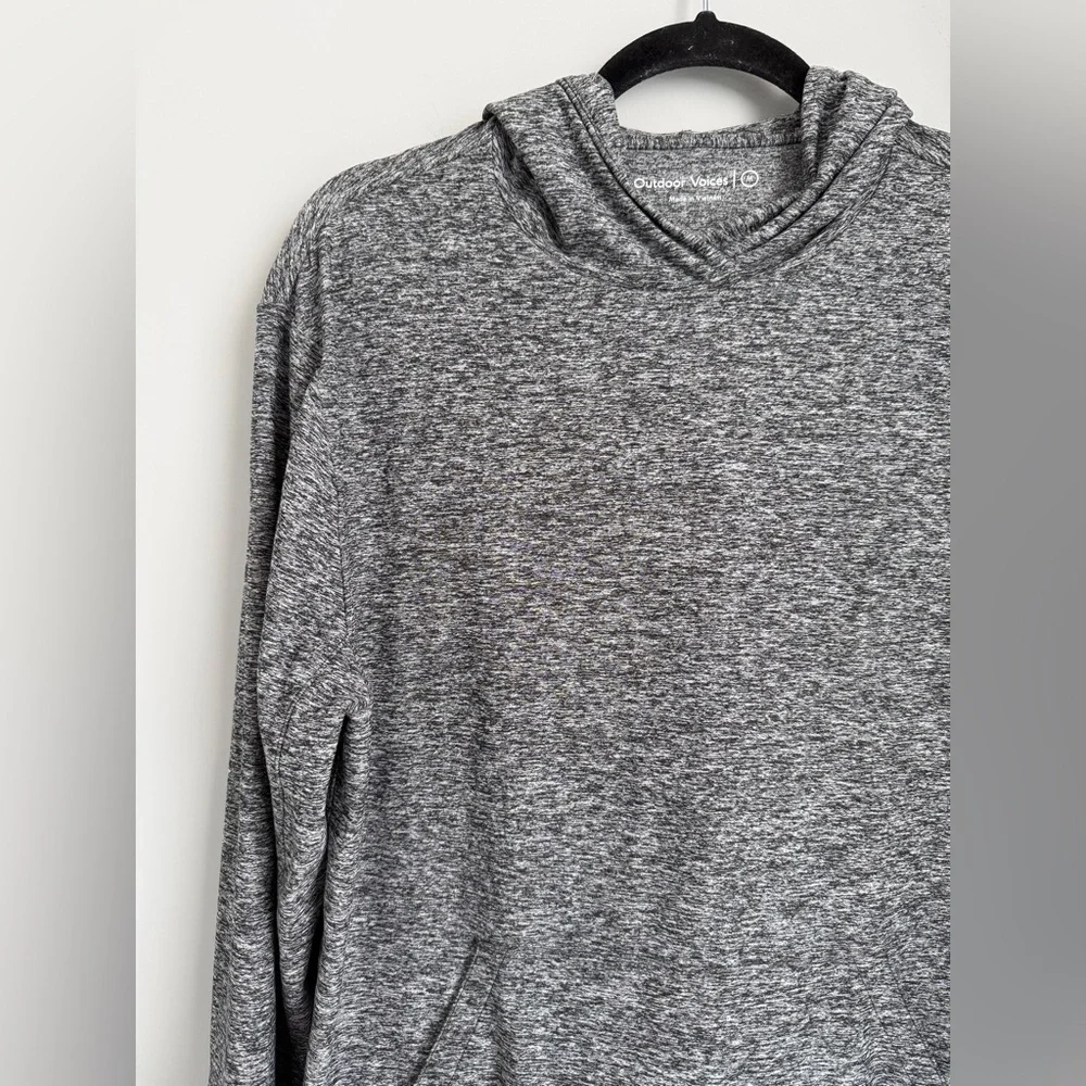 Men’s Outdoor Voices Cloudknit Gray Pullover Hoodie Heathered Medium